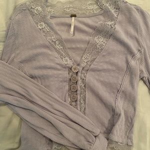 Free People Lavender Blouse medium